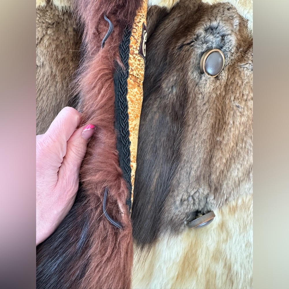 Vintage David green Anchorage Patchwork Genuine F… - image 6